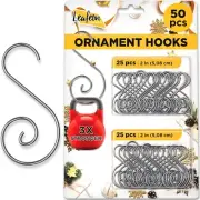 50 Pack S-Shaped Christmas Ornament Hooks – Great S-Shaped Ornament Hangers