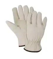 Magid Men's Pigskin Grain Leather Work/Drive Wrist Glove Beige, Unlined XL