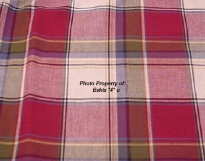 NEW Longaberger PAPRIKA PLAID LINER for SMALL FRUIT Basket-OTE **FREE SHIPPING**