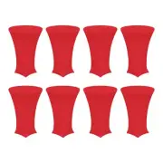 8 Pcs 31.5"x43" Highboy Spandex Cocktail Table Covers, Pink