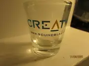 Creative Labs - WWW. Soundblaster.com- LOGO on Shotglass- new