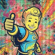 Fallout Vault Boy BLOTTER ART perforated tabs psychedelic art