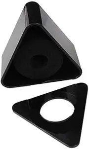ifundom Mic Logo Flag Station Triangular Design for Professional Interviews Hole for Microphone Logo Display