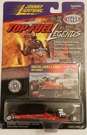 JOHNNY LIGHTNING WALTON, CERNY & MOODY RED TOP FUEL DRAGSTER WHITE LIGHTNING