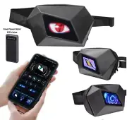 LED Motorcycle Backpack Bag Digital Light 48*48 Hard Shell Waterproof Pouch Eye