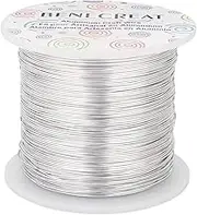 BENECREAT 22 Gauge Silver Aluminum Wire 850FT Decor Jewelry Craft Wire Beading Floral Aluminum Craft Wire for Gem Wrapping, Model Jewelry Making