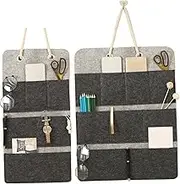 2Pcs Over The Door Organizer, 20.5 Inch Felt Foldable Hanging Storage with Multi-Layer Bags Behind Door Hanging Storage Pocekt for Home, Office