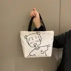 Cartoon Mini Handbags Canvas Lunch Bag Fashion Storage Bags Travel