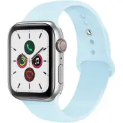 [WAT-NB-42LBG2] Sports Silicone Bracelet Strap Band For Apple Watch IWatch 42/44mm Light Blue