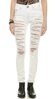 NWT One Teaspoon Dirty White Yardbirds Jeans SIZE 28