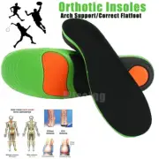 Gel Orthotic Insoles Arch Support Flat Foot Plantar Feet Fasciitis Pad Insert
