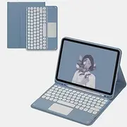 Jarttarn Keyboard Case for Samsung Galaxy Tab S10 FE Plus/FE+ 13.1 inch 2025 SM-X620/X626B, Leather Case Round Keys Removable Touchpad Trackpad Wireless Bluetooth Keyboard (Dark Blue)