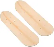 Toddmomy 2pcs Blank Skateboard Deck for Boys and Girls Unfinished Ply Maple Board for Custom Artwork Lightweight Portable for Creative Projects