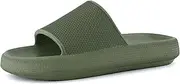 CUSHIONAIRE Men's Feather pool slide with +Comfort