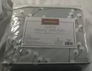 Amsterdam Collection 4 Piece Full Size Grey Floral Printed Sheet Set