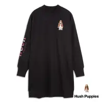 在飛比找momo購物網優惠-【Hush Puppies】女裝 洋裝 品牌刺繡半高領洋裝(