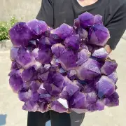 28lb Large Natural Amethyst geode quartz crystal cluster specimen Healing