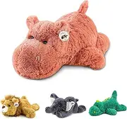 16" | 2 Pounds Pink Hippo Weighted Stuffed Animals,Sensory Comfort Plush Throw Pillow Toy,Soft for Home & School,Kawaii Plushies Hugging Toy Gifts for Kids & Adults (Hippopotamus, 16 inch 2 Pounds)
