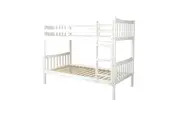 Design Square Wooden Timber Solid Pine King Single Size Bunk Bed Frame - White