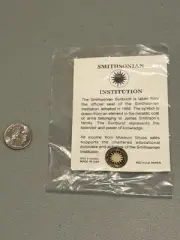 Smithsonian Institution Sunburst Pin, History Of The Seal, New In Packaging