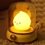 BANDIANCY Night Light for Kids, Flameless Candle Light, Cute Kerosene Lamp with Two Modes, Rechargeable Dimmable, Camping Ambient Light for Boys, Girls, Bedroom Decoration, Fireplace Light-1
