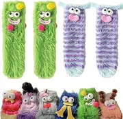 [ANTIO] Coral Velvet Three-Dimensional Quirky Socks, Warm Cozy Fluffy Fuzzy Slipper Socks,Winter Cute Thick Fuzzy Socks For Women.