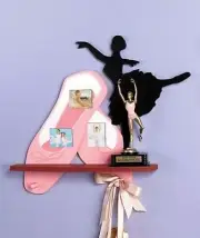 Game Dance Sport Display Shelf With Photo Frames Kids Teens Decor