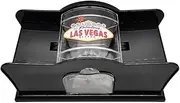 Daiilg Manual Card Shuffler Poker Shuffle Machine Cards Holder Easy Hand Cranked System Card Shuffler Easy to Use Black