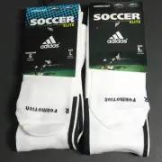 2 Pair Adidas Formotion Soccer Elite Climacool White Socks Adult Large NWT