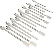 15pcs Micro Laboratory Stainless Steel Micro Scoop Reagent Spatula Lab Tools Stainless Steel Scoop Reagent Scoop Micro Sampling Stainless Steel Spatula Medicine Scraper Double Head