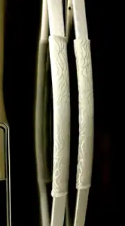 Refrigerator Oven Door Handle Padded Covers Sketchy Flames Gray Set of Three