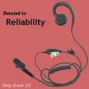 Two-Way Radio Swivel Earpiece C-Shape for Hytera PD705 PD708 PD750 PD780 PD782
