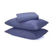 180 Thread Count Sheet Set - Queen Bed, Mid Blue