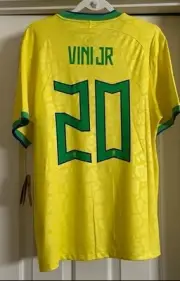 Nike Brazil Vinicius Viny Jr. 2022 Qatar World Cup Jersey Size Large
