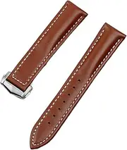 [FULNES] 20mm Genuine Cow Leather Watch Band For Omega Strap Seamaster 300 DE VILLE AT150 AQUA TERRA 150 Watchband Deployment Buckle