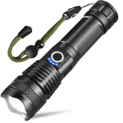 90000 Lumens LED Flashlight XHP70 Super Bright Torch USB 5 Modes