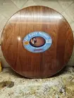 Vintage, NEW sealed Package 19" Round Dark Oak Lazy Susan / Heavy Solid Oak