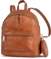 [Berliner Bags] Vintage Kelly Leather Backpack Small for Women - Brown, brown, Small