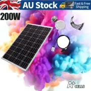 12V 200W Fixed Solar Panel Kit 200 Watt Mono RV Caravan Camping Battery Charger