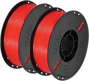 uxcell PETG 3D Printer Filament, 1.75mm 1KG High Precision Moistureproof Superior Toughness Glossy Filament Red for Printers 2 Pcs