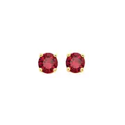 9ct Created Ruby Stud Earrings in Red