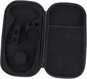 HEALSOPTHY Foetal Heart Sound Auscultator Carry Case Portable Eva Stethoscope Storage Bag Black Protective Zipper Design for Easy Carrying Handheld Strap Mesh for Items