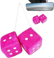 Car Dice Decoration - Mirror Toy, Vintage Cabin Decoration | Auto Room Cozy Accent, Pair of Fashion Dashboard Flashes, Adorable to
