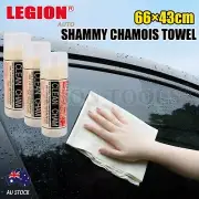 3pcs Large Size Shammy Chamois Towel Pvs Car Home Office Garden Random Color