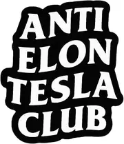 CAR Magnet Anti Elon Tesla Club Car Magnet, 5.5 inch XL Logo, Non-Adhesive Decal Cling for Tesla Models