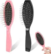 Wig Brushes for Synthetic Hair, Metal Bristle Doll Hair Brush Air Cushion Scalp Brush Gua Sha Hair Brush Wire Hair Brush Anti Static Wig Comb for Human Hair, Professional Extension Brush for Women