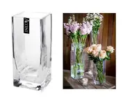 bulk 12 Glass Decorative Square Vase 10x20cm