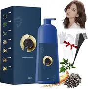 Zhihuashi Plant-Based Hair Coloring Cream,Qiweitang Bubble Plant Hair Dye Shampoo,Zhihuashi Protein Hair Dye Shampoo,Hair Color for Women Men (Chestnut Brown, E-55)