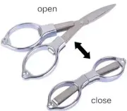 Folding Scissors Handy Compact Camping First Aid Fishing House Office