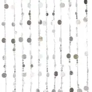 Beaded Door Curtains Retro Silver Disk Design 1pce 80x170cm